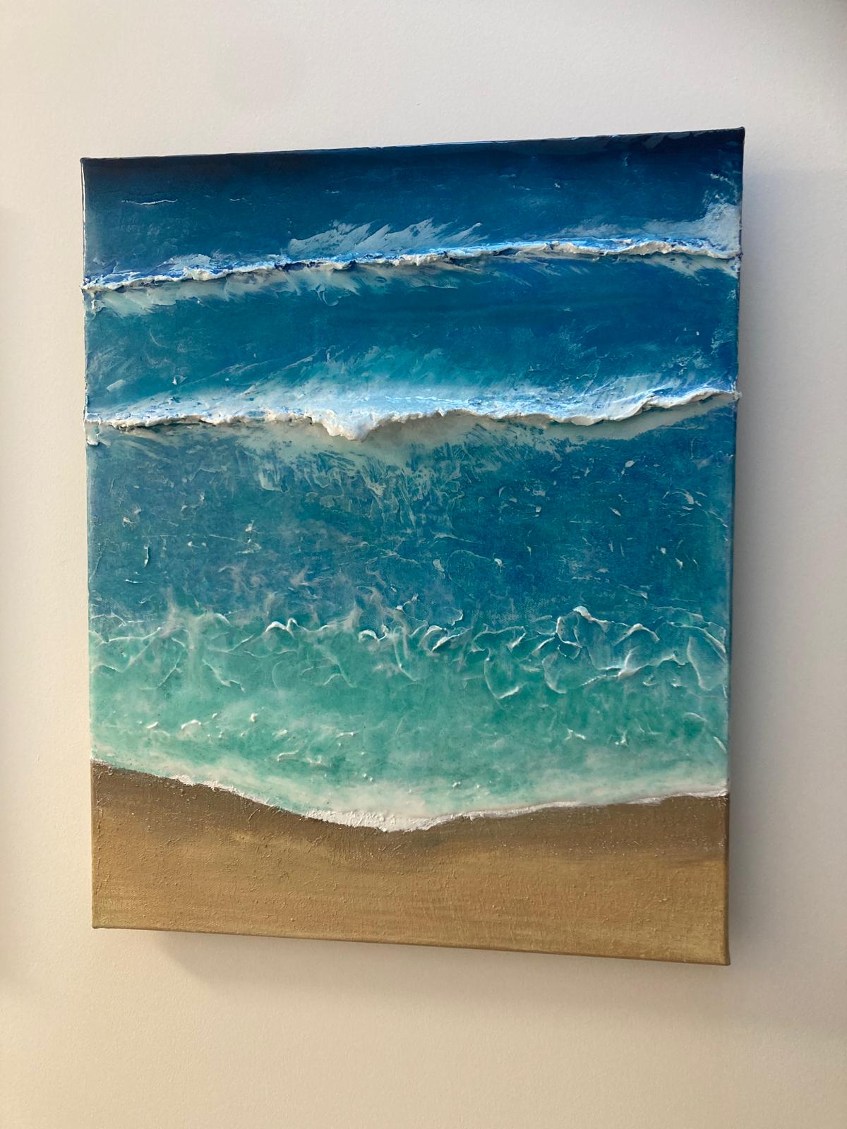 Untitled Coastal Piece 6, original artwork by Derek Slavin